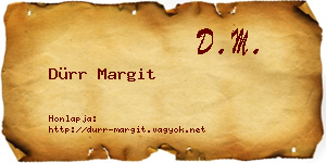 Dürr Margit névjegykártya